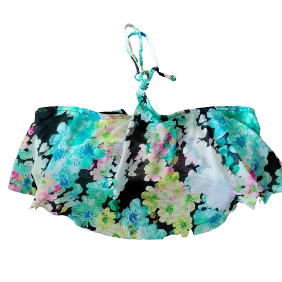 O'Neill Flora High Neck Halter Bikini Top, Multi, Large - Picture 3 of 8